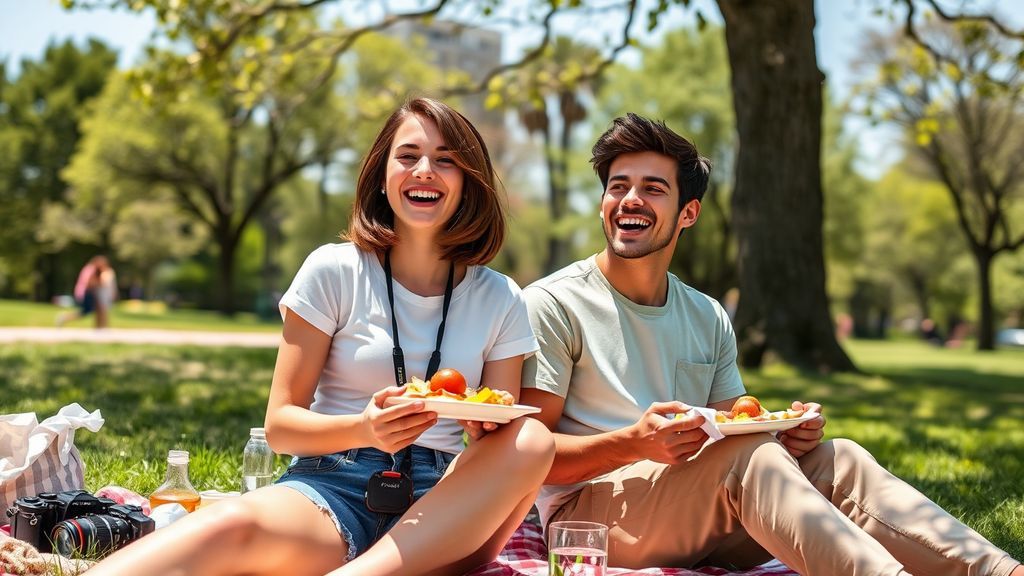 Learn How to Talk About Funny Childhood Memories in English 6 Conversation 4 Friends Hanging Out at a Park